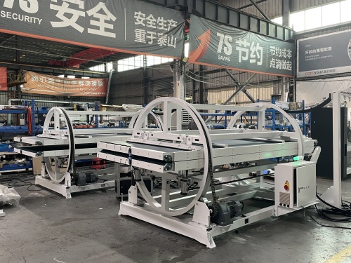 Estilo orientado para a eficiência: Máquina de rotação de correia: inversão de material em 180°, esforço manual zero, produtividade máxima